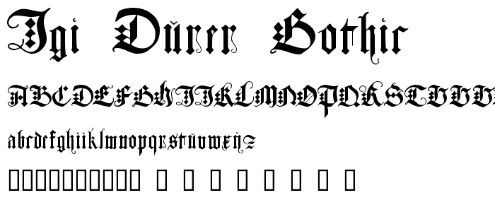 JGJ Durer Gothic font